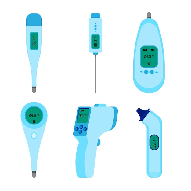 Sammlung von Thermometertypen