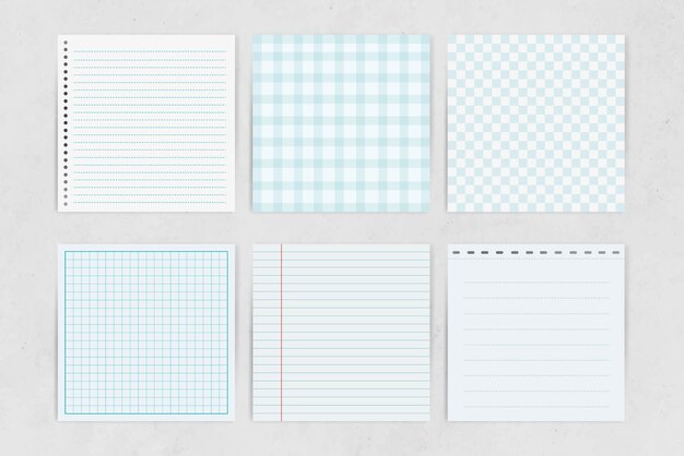Sammlungsvektor für blaues Briefpapier