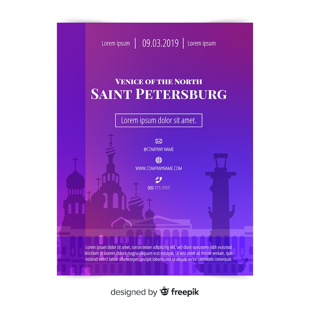 Sankt petersburg flyer vorlage