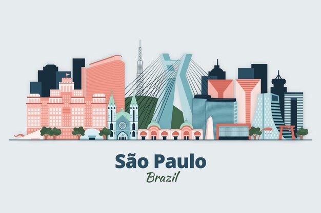 São Paulo Skyline Illustration