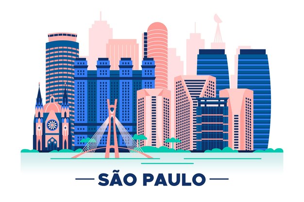 São Paulo Skyline Illustration