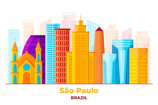 Sao Paulo Skyline von Sehenswürdigkeiten