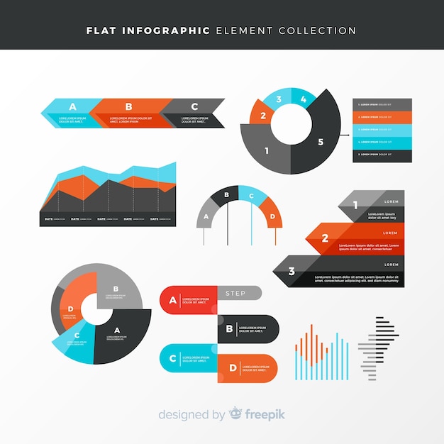 Kostenloser Vektor satz infographic elemente