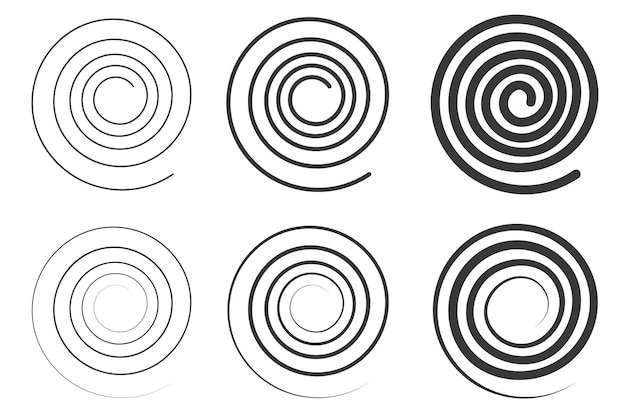 Kostenloser Vektor satz spiralen