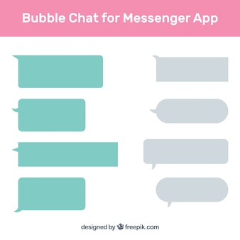 Satz verschiedene luftblasen chat für kurier-app