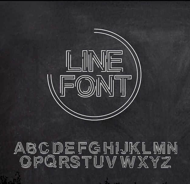 Satz von Alphabet-Text-Design