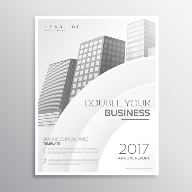 Saubere weiße Business Broschüre Vorlage Design