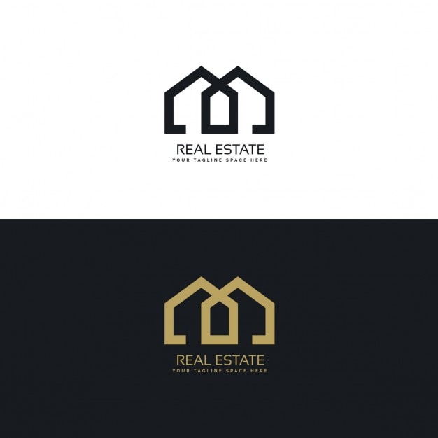sauberes Haus Logo für Immobilien-Unternehmen
