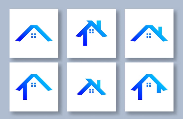 Kostenlose Vektor sauberes hauslogo für immobilienunternehmen