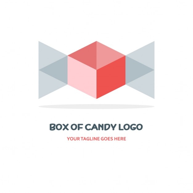 Kostenloser Vektor schachtel mit süßigkeiten logo