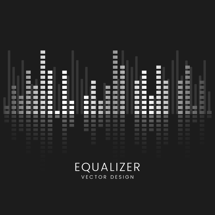 Kostenlose Vektor schallwellen-equalizer-vektor-design