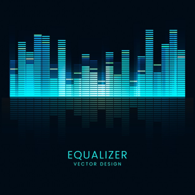 Kostenloser Vektor schallwellen-equalizer-vektor-design