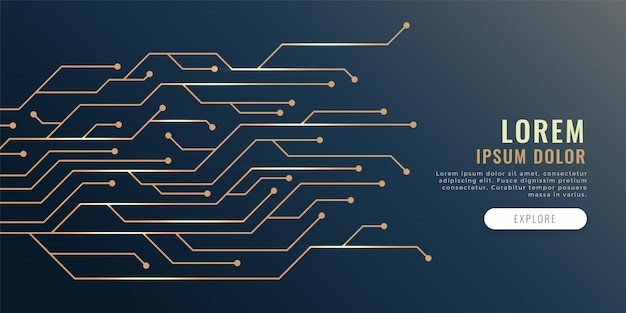 Schaltkreislinien Diagramm Technologie Banner