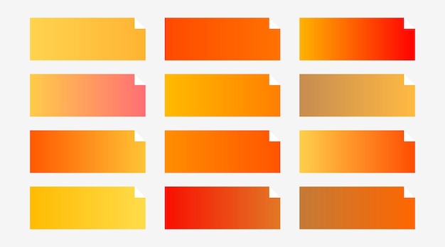 Schattierungen von orangefarbener Gradientenkollektion