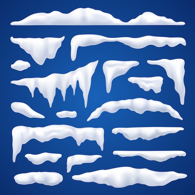Schnee Capes und Haufen Winter Set