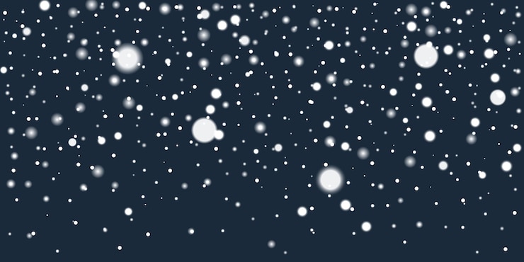 Kostenlose Vektor schneeflocken auf dunkelblauem hintergrund leichte schneefall winterszene für saisonale festliche designs vektor