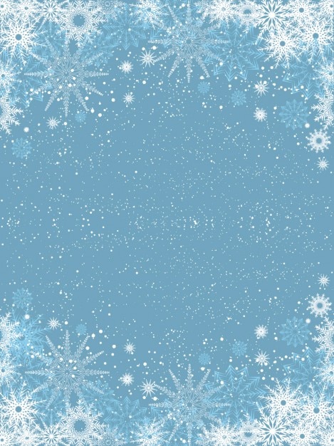 Schneeflocken auf hellblauem hintergrund