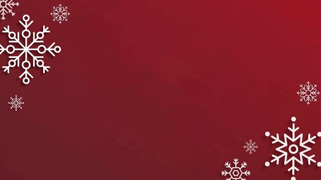 Schneeflocken auf rotem Hintergrund