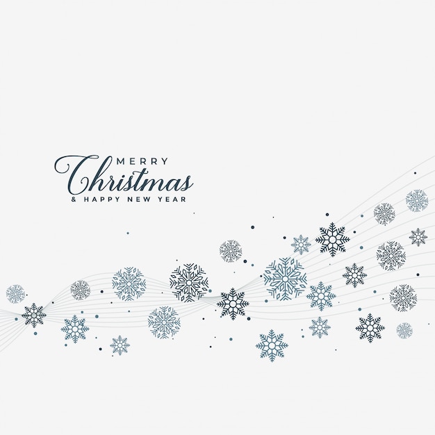 Schneeflocken-designhintergrund der frohen weihnachten