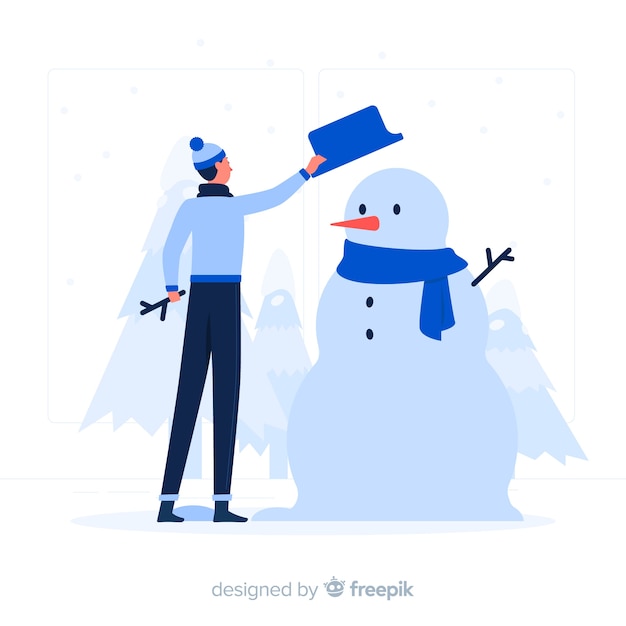 Schneemann konzept illustration