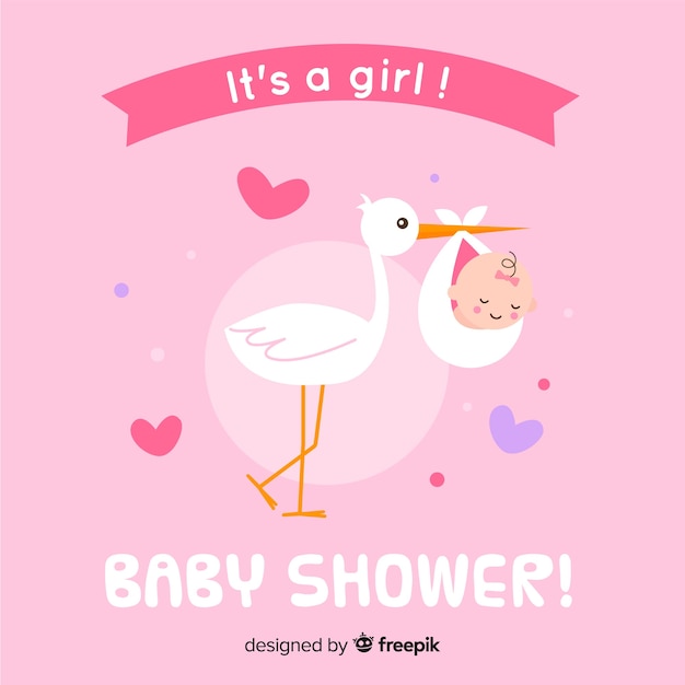 Kostenloser Vektor schöne baby-dusche-design