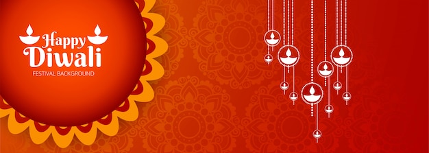 Schöne diwali festival banner