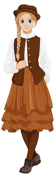 Schöne Frau im Vintage-Outfit