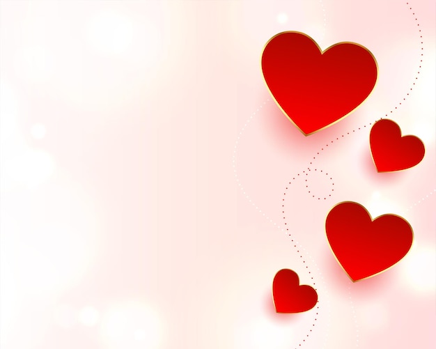 Schöne Herzen Valentinstag Hintergrund mit Textraum