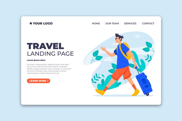 Schöne Reise-Landingpage