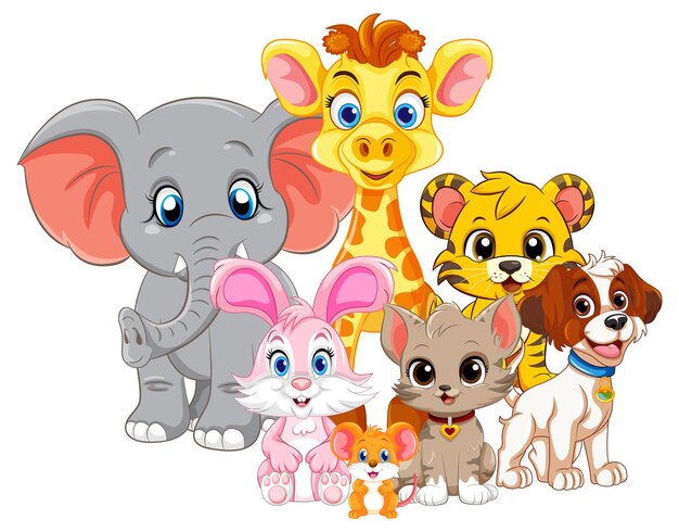 Schöne Wildtiere Gruppe