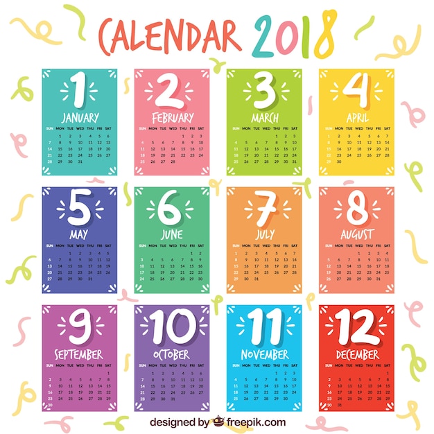 Schöner 2018 kalender