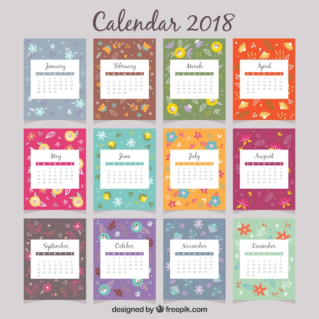 Schöner 2018 kalender