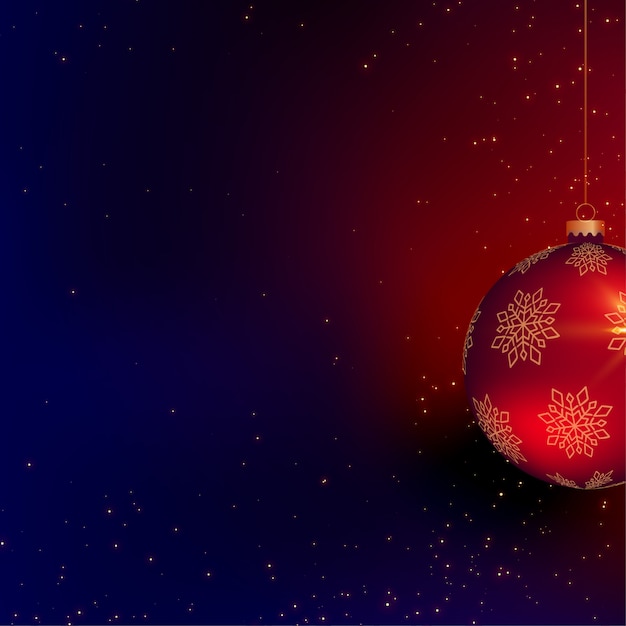 Schöner Ball des Weihnachten 3d mit Textraum