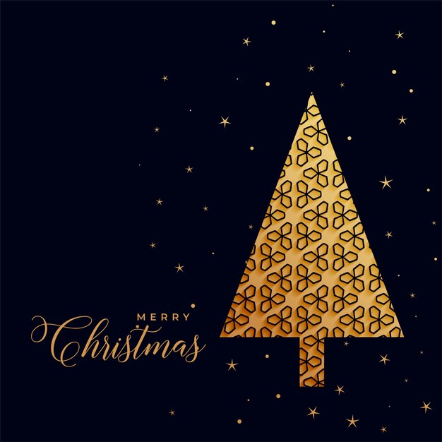 Schöner dekorativer goldener Weihnachtsbaum