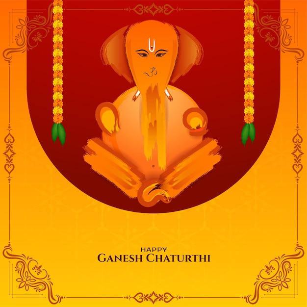 Schöner eleganter glücklicher ganesh chaturthi-festivalhintergrund