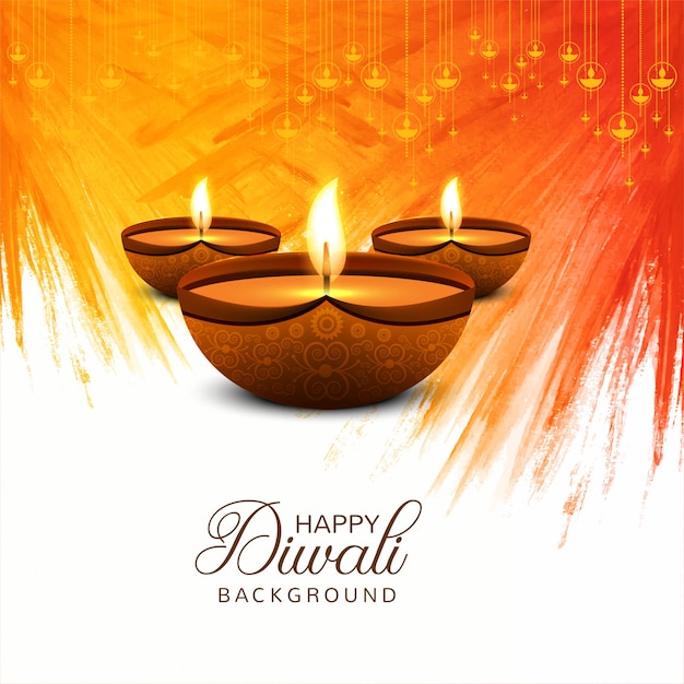 Schöner glücklicher dekorativer feierhintergrund diwali