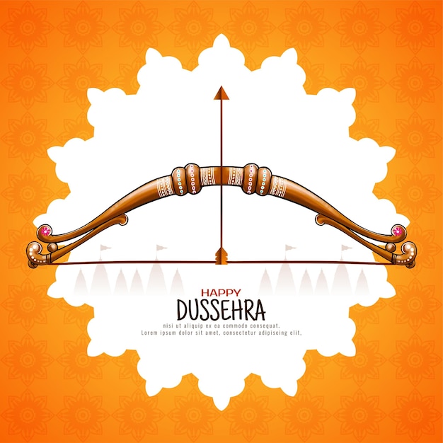 Schöner glücklicher dussehra-hindu-festival-grußkarten-designvektor