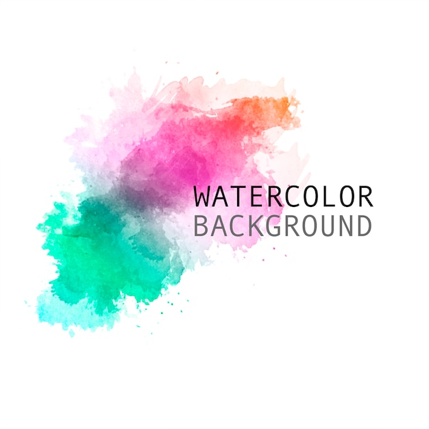 Kostenloser Vektor schöner handgemalter regenbogen-aquarellhintergrund