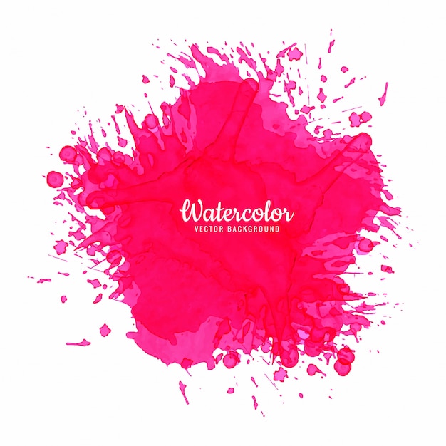 Kostenloser Vektor schöner rosa aquarellhintergrund