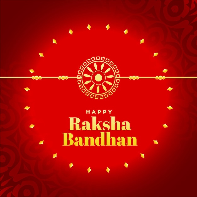 Schöner roter raksha bandhan festival-grußkartenhintergrund