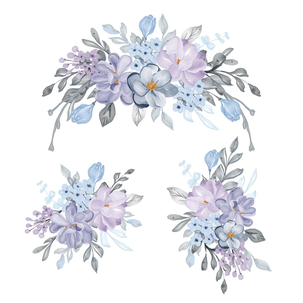 Schönes Blumen-Flieder-Gesteck-Set