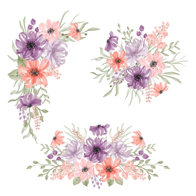Schönes Blumen-Frühlings-Arrangement-Set