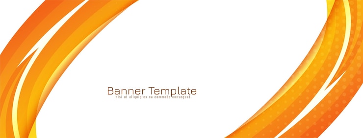Kostenlose Vektor schönes gelb-orange farbwellen-elegant-banner