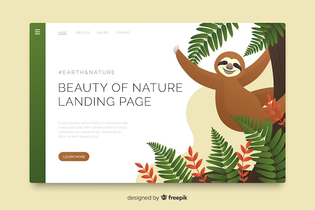 Schönheit der natur-landingpage