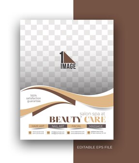 Schönheitspflege a4-broschüren-flyer-poster-design-vorlage