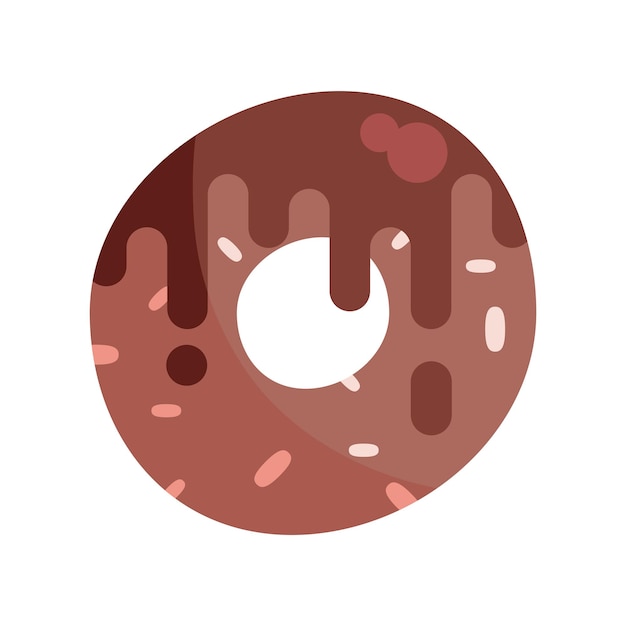 Kostenloser Vektor schokoladen-donut-illustration