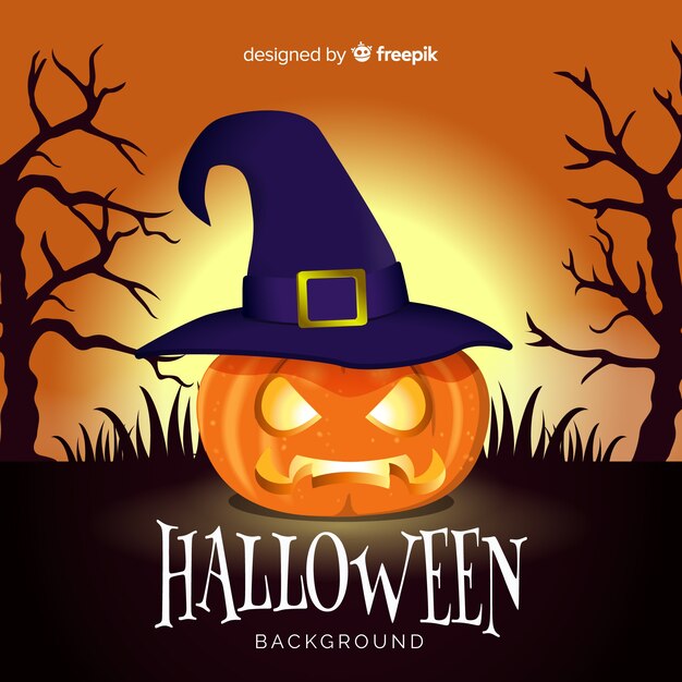 Schrecklicher Halloween-Hintergrund mit realistischem Design
