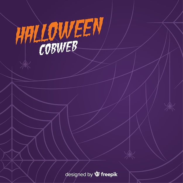 Schrecklicher Halloween-Hintergrund mit Spinnennetz