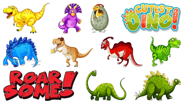 Schriftdesign und viele Dinosaurier