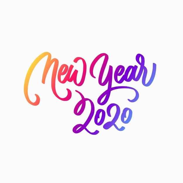 Schriftzug frohes neues Jahr 2020